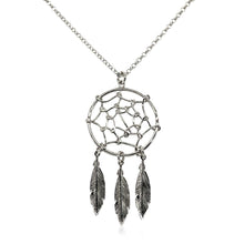 Load image into Gallery viewer, Sterling Silver 17 inch Necklace with Dream Catcher Pendant