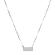Load image into Gallery viewer, 14k White Gold Polished Mini Bar Necklace
