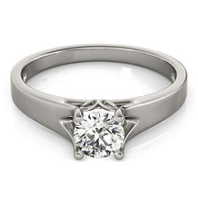 Load image into Gallery viewer, 14k White Gold Prong Set Style Solitaire Diamond Engagement Ring (1/2 cttw)