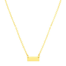 Load image into Gallery viewer, 14k Yellow Gold Polished Mini Bar Necklace