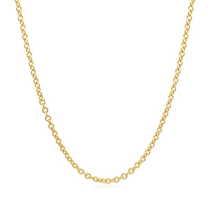 14k Yellow Gold Round Cable Link Chain 1.9mm