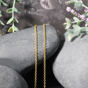 14k Yellow Gold Round Cable Link Chain 1.9mm