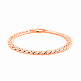 14K Rose Gold Cuban Link Bracelet thumbnail 2