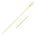 14K yellow gold oval cable link chain 1.0mm fine everyday necklace