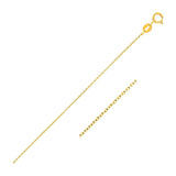 14k Yellow Gold Oval Cable Link Chain 1.0mm thumbnail 1