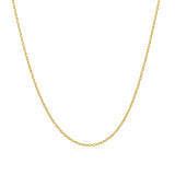 14k Yellow Gold Oval Cable Link Chain 1.0mm thumbnail 2