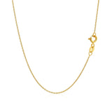 14k Yellow Gold Oval Cable Link Chain 1.0mm thumbnail 3