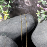 14k Yellow Gold Oval Cable Link Chain 1.0mm thumbnail 4