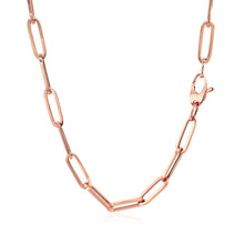 Load image into Gallery viewer, 14K Rose Gold Bold Paperclip Chain (4.2 mm)