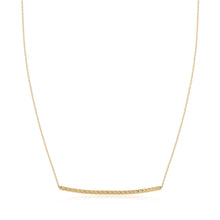 Load image into Gallery viewer, 14k Yellow Gold Thin Textured Bar Necklace