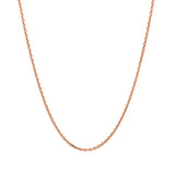 14k Rose Gold Diamond Cut Cable Link Chain 1.3mm thumbnail 3