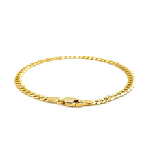 Load image into Gallery viewer, 3.6mm 14k Yellow Gold Solid Curb Bracelet