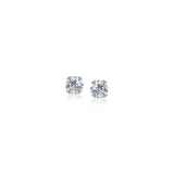 14k White Gold White Cubic Zirconia 2mm Stud Earrings thumbnail 1