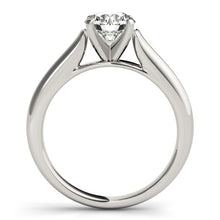 Load image into Gallery viewer, 14k White Gold Cathedral Design Solitaire Diamond Engagement Ring (1 cttw)