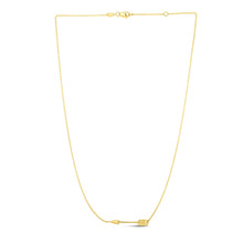 Load image into Gallery viewer, 14k Yellow Gold Chain Necklace with Horizontal Arrow Pendant