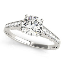 Load image into Gallery viewer, 14k White Gold Cathedral Design Diamond Engagement Ring (1 1/4 cttw)