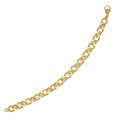 14K yellow gold Cuban curb bracelet with diamond-cut faceted links