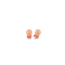 Load image into Gallery viewer, 14k Rose Gold Classic Round Shape Stud Earrings (6.0 mm)
