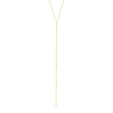 Load image into Gallery viewer, 14k Yellow Gold Lariat Necklace with Small Polished Bars