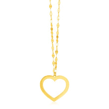 Load image into Gallery viewer, 14k Yellow Gold Necklace with Reversible Heart Pendant