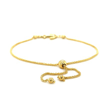 Load image into Gallery viewer, 14k Yellow Gold Anchor Design Adjustable Lariat Bracelet