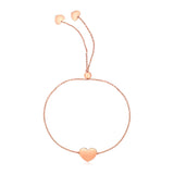 14k Rose Gold Adjustable Heart Bracelet thumbnail 1
