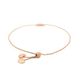 14k Rose Gold Adjustable Heart Bracelet thumbnail 3