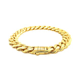 14k Yellow Gold Polished Curb Chain Bracelet thumbnail 3