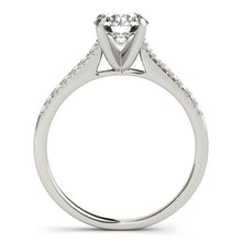 Load image into Gallery viewer, 14k White Gold Single Row Scalloped Set Diamond Engagement Ring (1 1/8 cttw)