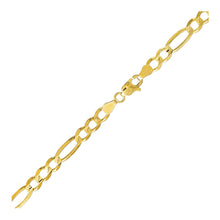 Load image into Gallery viewer, 5.4mm 10k Yellow Gold Lite Figaro Bracelet