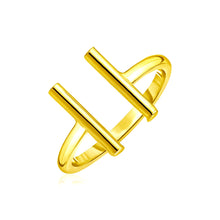 Load image into Gallery viewer, 14k Yellow Gold Open Ring with Bars