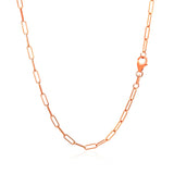 14K Rose Gold Delicate Paperclip Chain (2.1mm) thumbnail 3