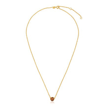 Load image into Gallery viewer, 14k Yellow Gold 17 inch Necklace with Round Citrine