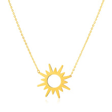 Load image into Gallery viewer, 14K Yellow Gold Sunburst Necklace