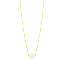 Load image into Gallery viewer, 14k Yellow Gold Pearl Solitaire Necklace
