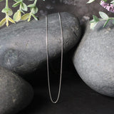 14k White Gold Cable Link Chain 0.5mm thumbnail 2