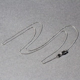 14k White Gold Cable Link Chain 0.5mm thumbnail 3