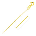 14K yellow gold cable link chain with diamond-cut faceted links