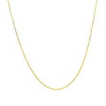 Load image into Gallery viewer, 14k Yellow Gold Diamond Cut Cable Link Chain 0.7mm