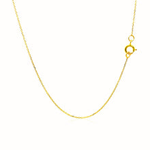 Load image into Gallery viewer, 14k Yellow Gold Diamond Cut Cable Link Chain 0.7mm
