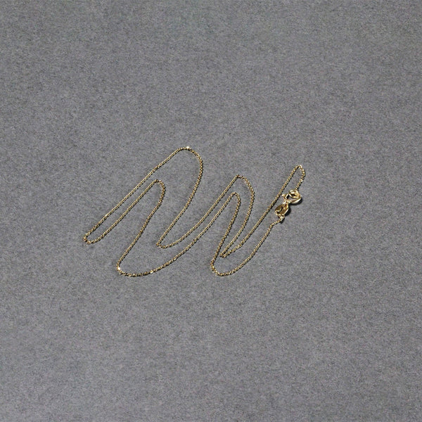 14k Yellow Gold Diamond Cut Cable Link Chain 0.7mm