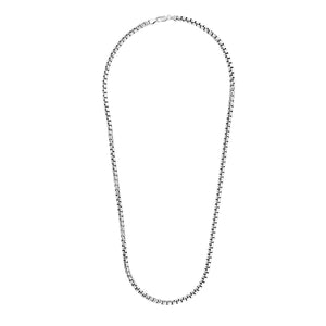 5.2mm Sterling Silver Rhodium Plated Round Box Chain
