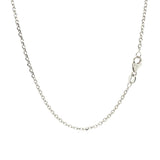 14k White Gold Adjustable Cable Chain 1.5mm thumbnail 2