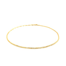 Load image into Gallery viewer, 10k Yellow Gold Sparkle Anklet 1.5mm