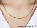 1.6mm 14K Yellow Gold Classic Box Chain thumbnail 4