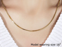 Load image into Gallery viewer, 1.6mm 14K Yellow Gold Classic Box Chain
