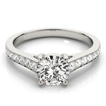 Load image into Gallery viewer, 14k White Gold Graduated Single Row Diamond Engagement Ring (1 1/3 cttw)
